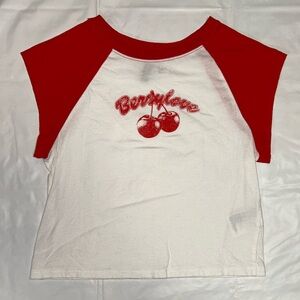 H&M Red and White Berrylove Tee